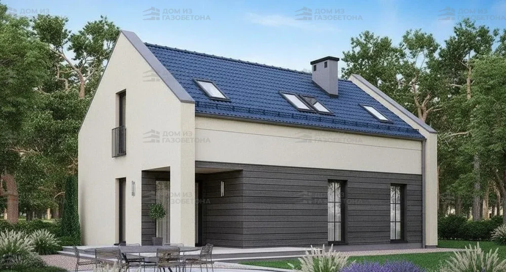 Проект Двухэтажный дом 12 на 9, 124 м2