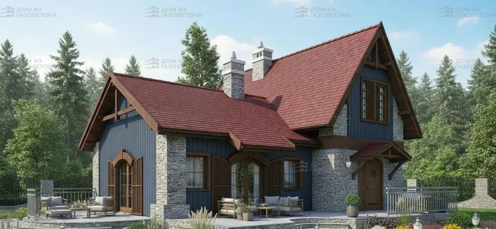 Проект Двухэтажный дом 10 на 12, 108 м2