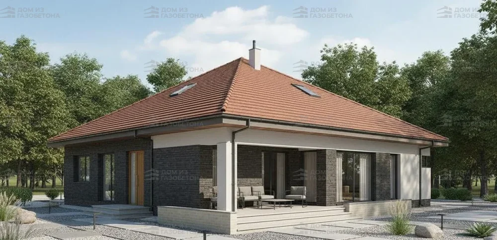 Проект Двухэтажный дом 15 на 15, 273 м2