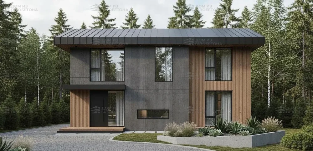 Проект Двухэтажный дом 10 на 10, 130 м2