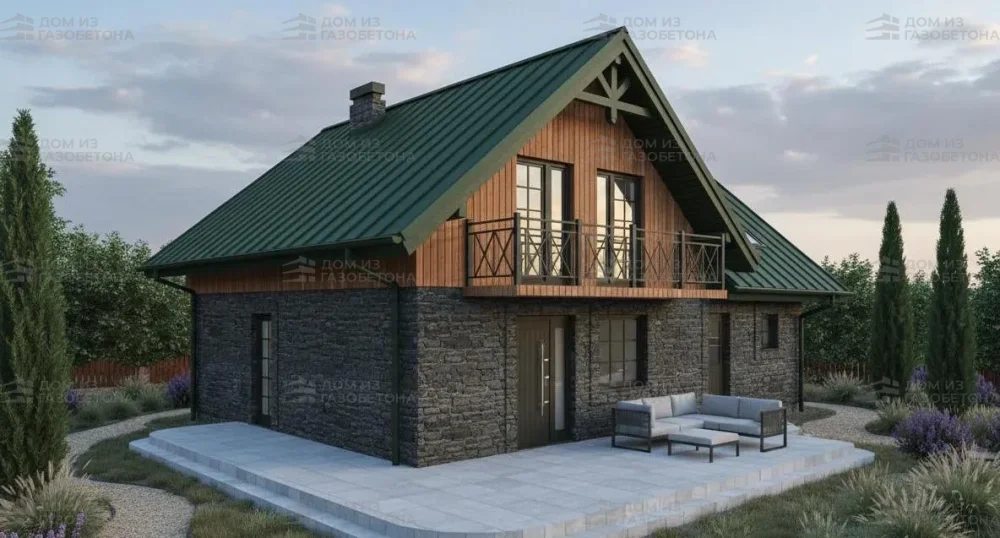 Проект Двухэтажный дом 13 на 10, 163 м2