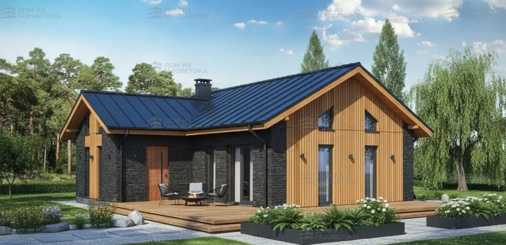 Проект Одноэтажный дом 16 на 12, 120 м2