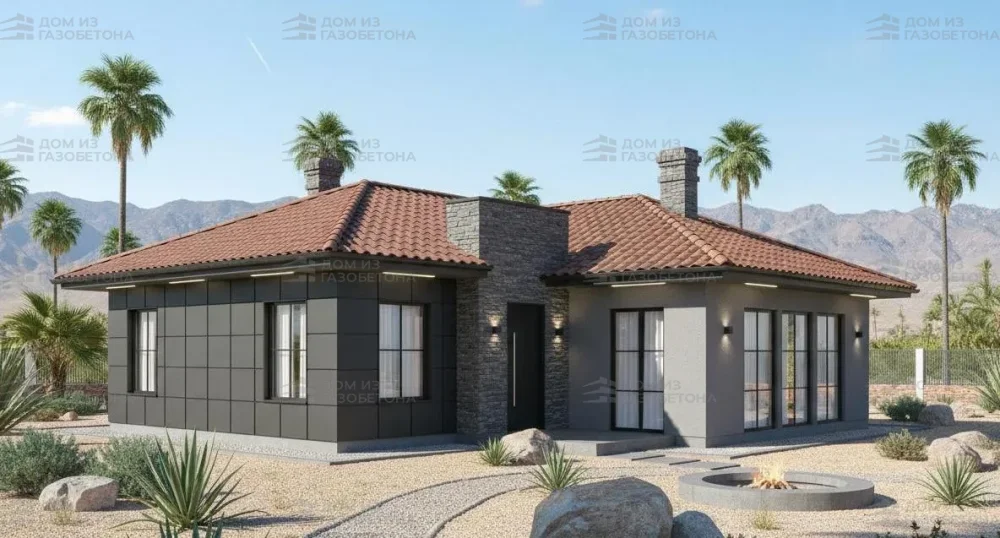 Проект Одноэтажный дом 16 на 15, 143 м2