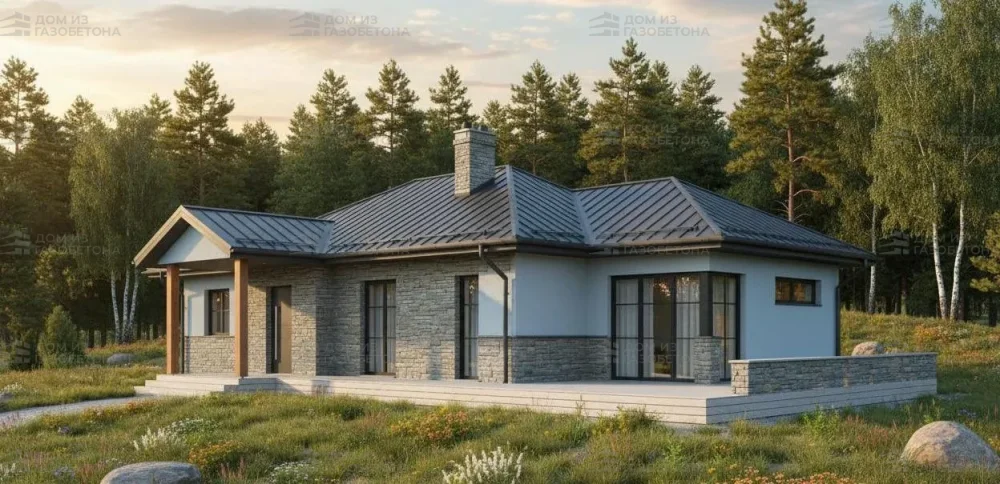 Проект Одноэтажный дом 16 на 11, 120 м2