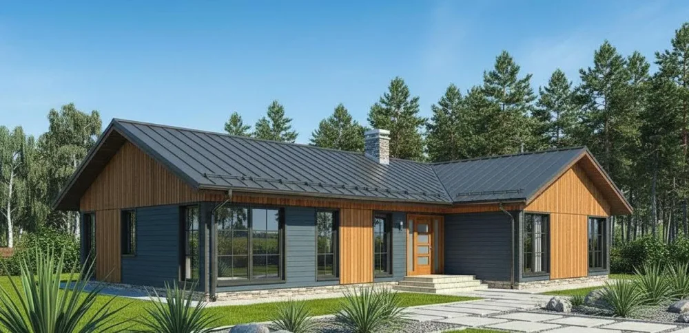 Проект Одноэтажный дом 11 на 15, 101 м2