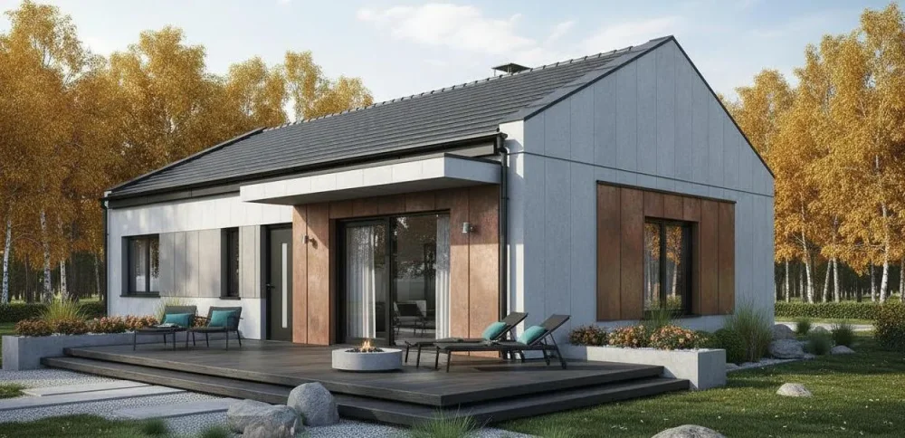 Проект Одноэтажный дом 12 на 9, 94 м2