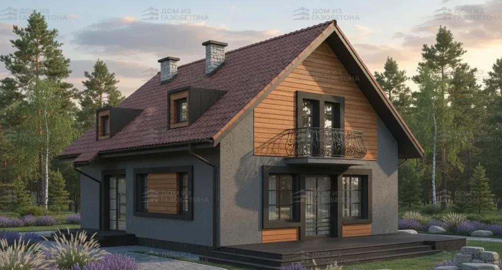 Проект Двухэтажный дом 11 на 9, 137 м2