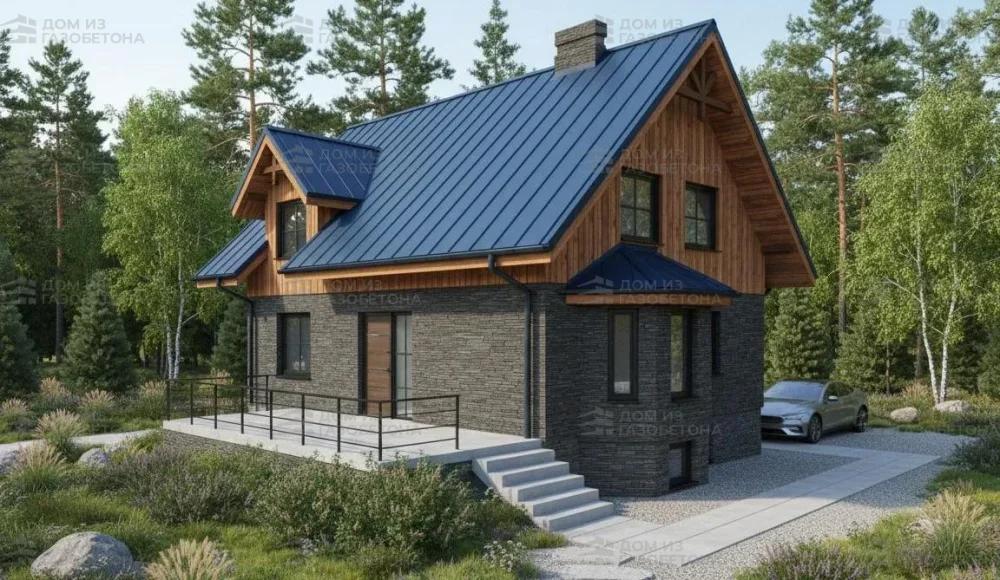 Проект Двухэтажный дом 9 на 8, 118 м2