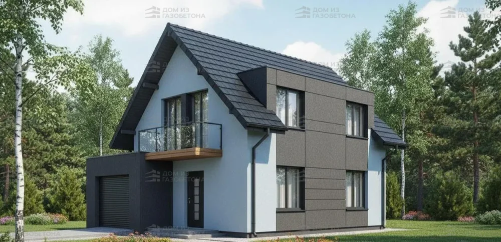 Проект Двухэтажный дом 14 на 11, 153 м2