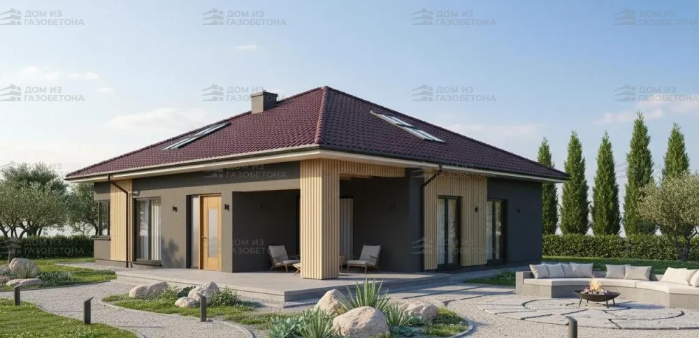 Проект Двухэтажный дом 15 на 15, 209 м2